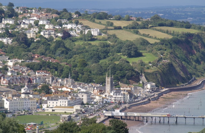 Teignmouth as seen from the coastal path
