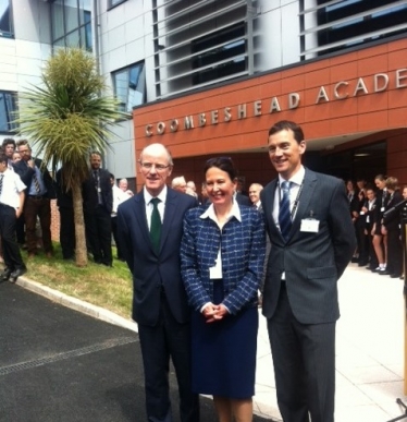 Anne Marie, Nick Gibb and Matthew Shanks at School Building Opening