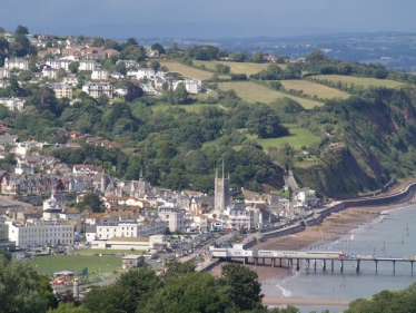 Teignmouth as seen from the coastal path