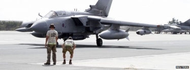 A RAF Tornado at a British base in Cyprus.
